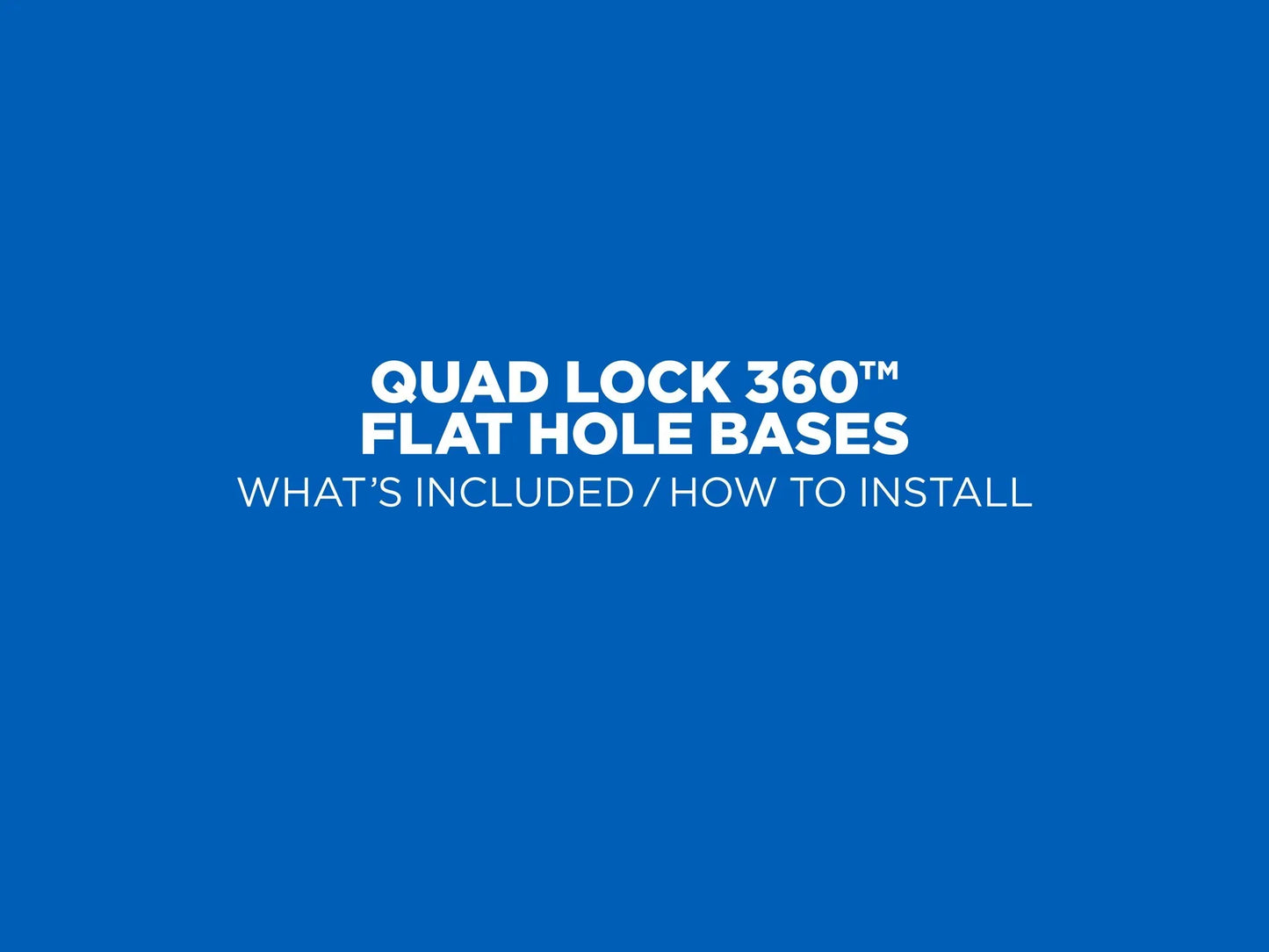 Quad Lock 360 Base - Flat Rectangle Bases
